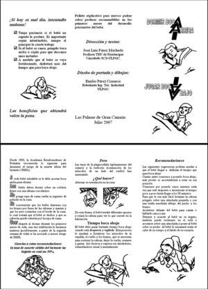 Folleto explicativo.