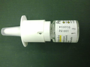 Aerosol nasal convencional, para administración de fentanilo.