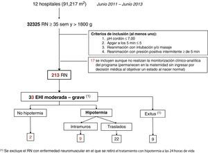 Recién nacidos incluidos en el programa ARAHIP (junio del 2011-junio del 2013).