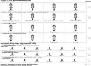 Cuestionario c-ACT (de 4 a 11 años).