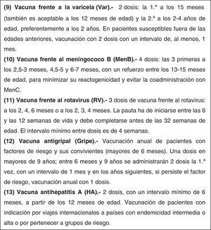 Calendario de vacunaciones de la Asociación Española de Pediatría 2016. Recomendaciones del Comité Asesor de Vacunas.