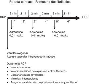 Algoritmo de RCP avanzada, ritmos no desfibrilables.