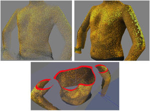 Integración de nube de puntos en figura tridimensional.