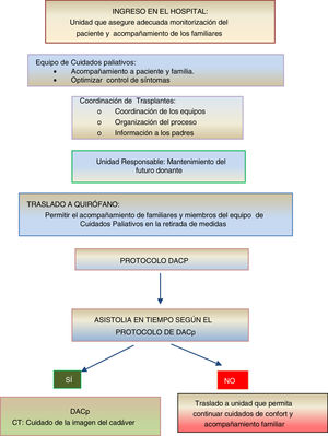 Resumen del proceso de DACp en niños en cuidados paliativos domiciliarios4,5.