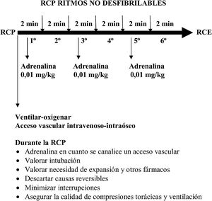 Algoritmo de RCP avanzada, ritmos no desfibrilables.
