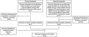Diagrama de flujo de selección de la bibliografía revisada.