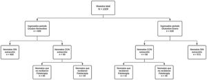 Diagrama de flujo de los RN hospitalizados en nuestra maternidad en el periodo de estudio.