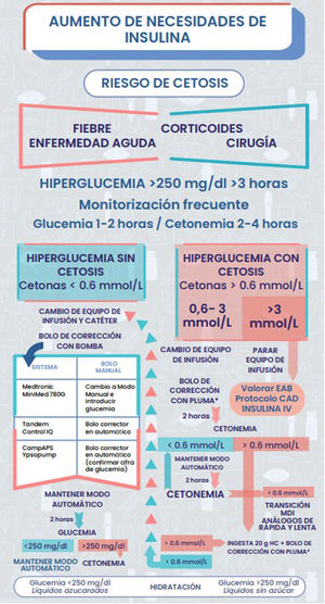 AID con aumento de las necesidades de insulina.