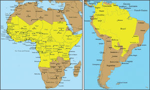 Distribución geográfica de la fiebre amarilla.