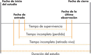 Esquema general de un análisis de supervivencia.
