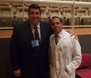 Con el Dr. Manuel Monteagudo en el 12.° Curso-Taller de Patología Quirúrgica del Pie en el INR.