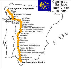 Diagram of the route followed and control points.