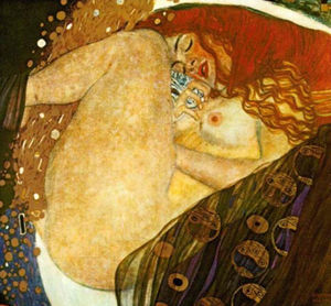 Dánae. Gustav Klimt. Óleo sobre lienzo (1907-1908). Galeria Würthle, Viena. Disponible en: http://es.wikipedia.org/w/index.php?title=Gustav_Klimt&oldid=58288930