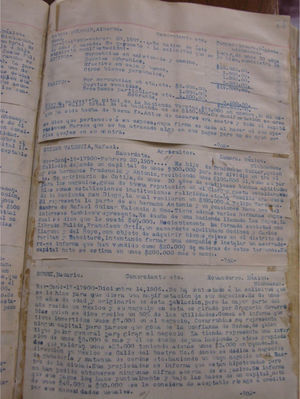 Interior del Libro de Informes I de la Sucursal Zamora. Fuente: Archivo del Banco Nacional de México.