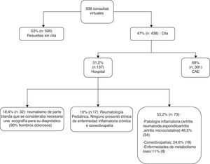 Flujo de consultas virtuales de atención primaria.