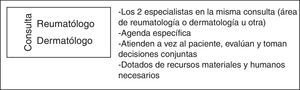 Características de la atención multidisciplinar presencial conjunta.