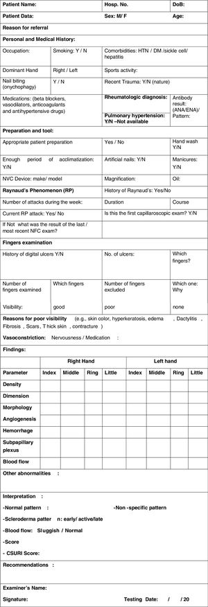 NFC reporting template.
