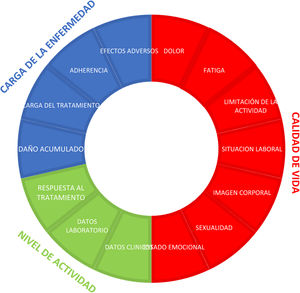 Resultados en salud. Dominios a medir propuestos en el taller multidisciplinar.