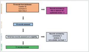 Flowchart of articles found in the PubMed/Medline, Cochrane, and the gray literature.