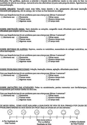 Questionnaire Portuguese-language SN-5.