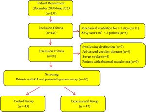 Flow chart of patient recruitment and grouping.
