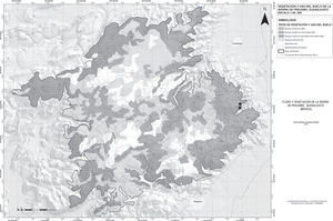 Localización del área de estudio (tomado de Guadián-Marín, 2012a); *= sitios de recolección de P. nudum.