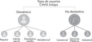 Tipo de usuarios según cmas Xalapa (2016)