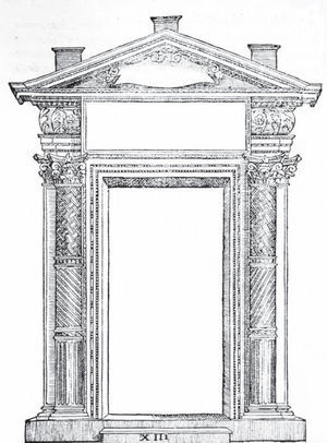 Lámina XIII del Libro Sexto de Sebastián Serlio Boloñés.