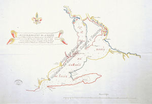 Mapa de Carlos de Sigüenza y Góngora sobre la Bahía de Santa María de Galve.