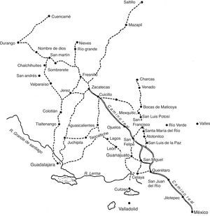 Mapa de las colonias tlaxcaltecas de 1591