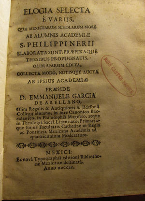 Title-page of Arellano (1755). Courtesy of the John Carter Brown Library at Brown University.