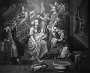 Nacimiento de la Virgen. Luis Berrueco. Museo del exconvento de Santa Mónica. Puebla. Foto cortesía del mismo museo.