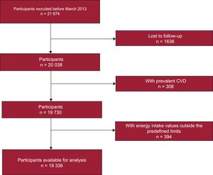 Flow diagram of participants included in the study. CVD, cardiovascular disease.