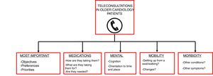 5M framework for teleconsultations with older cardiology patients.