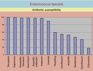 Antibiotic susceptibility of Enterococcus faecalis.