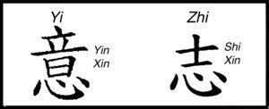 Ideogramas de Yi y de Zhi.