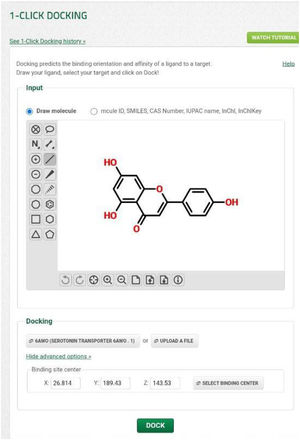 Structural formula of fluoxetine.