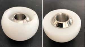 28mm head and polyethylene of the two systems. Quattro™ and Dualis™, respectively.