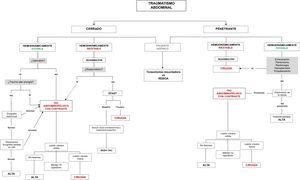 Algoritmo de actuación ante traumatismo abdominal.