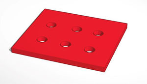 Diseño creado con el software informático Thinkercad® (Autodesk) para fabricar los modelos de PMMA.