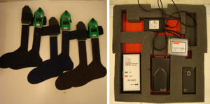 Paquete de pares de palmillas instrumentadas de sistema de baropodometría Footscan Insole System®.