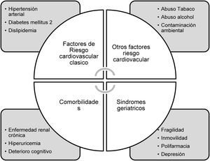 Factores de riesgo cardiovascular más relevantes en la población anciana. Adaptado de Pablo Díez-Villanueva et al.2.