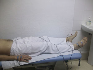 Paciente con electrodo.