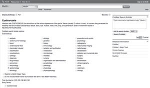 Uso del vocabulario controlado MeSH en PubMed.