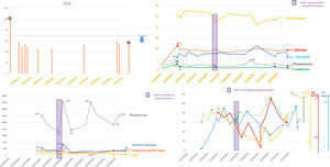 Analytical evolution from the beginning of follow-up.
