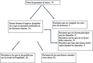 Evolución de la muestra.