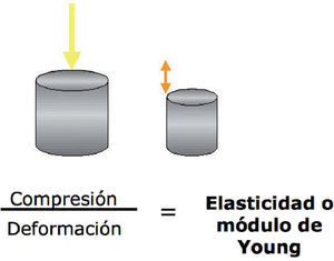 Fórmula de elasticidad o módulo de Young.