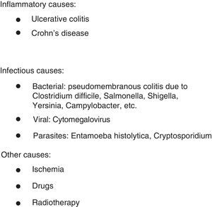 Causes of fulminant colitis.
