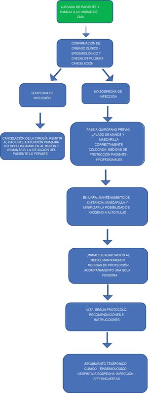 Patient flowchart in ambulatory surgery.