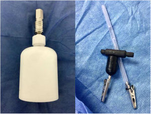 Magnetic surgical system, external neodymium magnet, grasper coupled with magnet, grasper with magnet plus silastic tube, and magnetic enhancer.